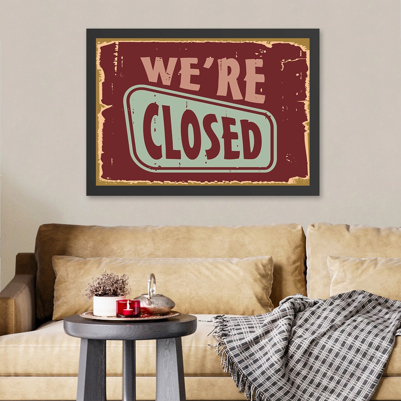 Tablou decorativ, We're Closed (40 x 55), Polistiren, Multicolor - imagine 3